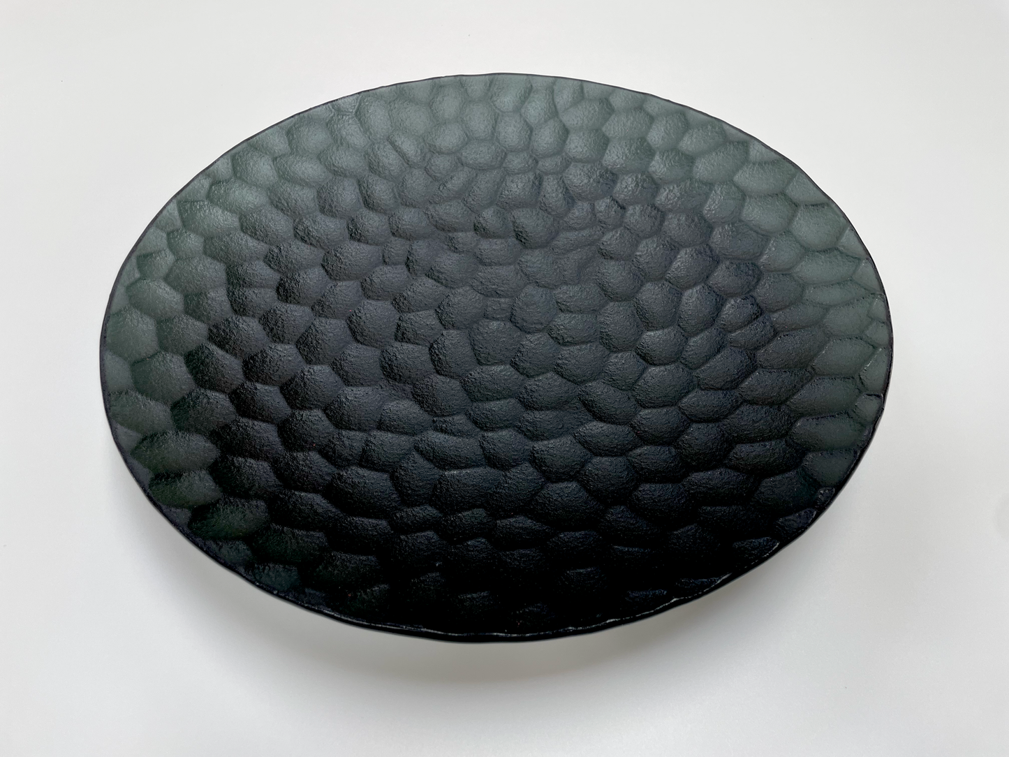 KRYT large bowl d40 cm structured matt black glass