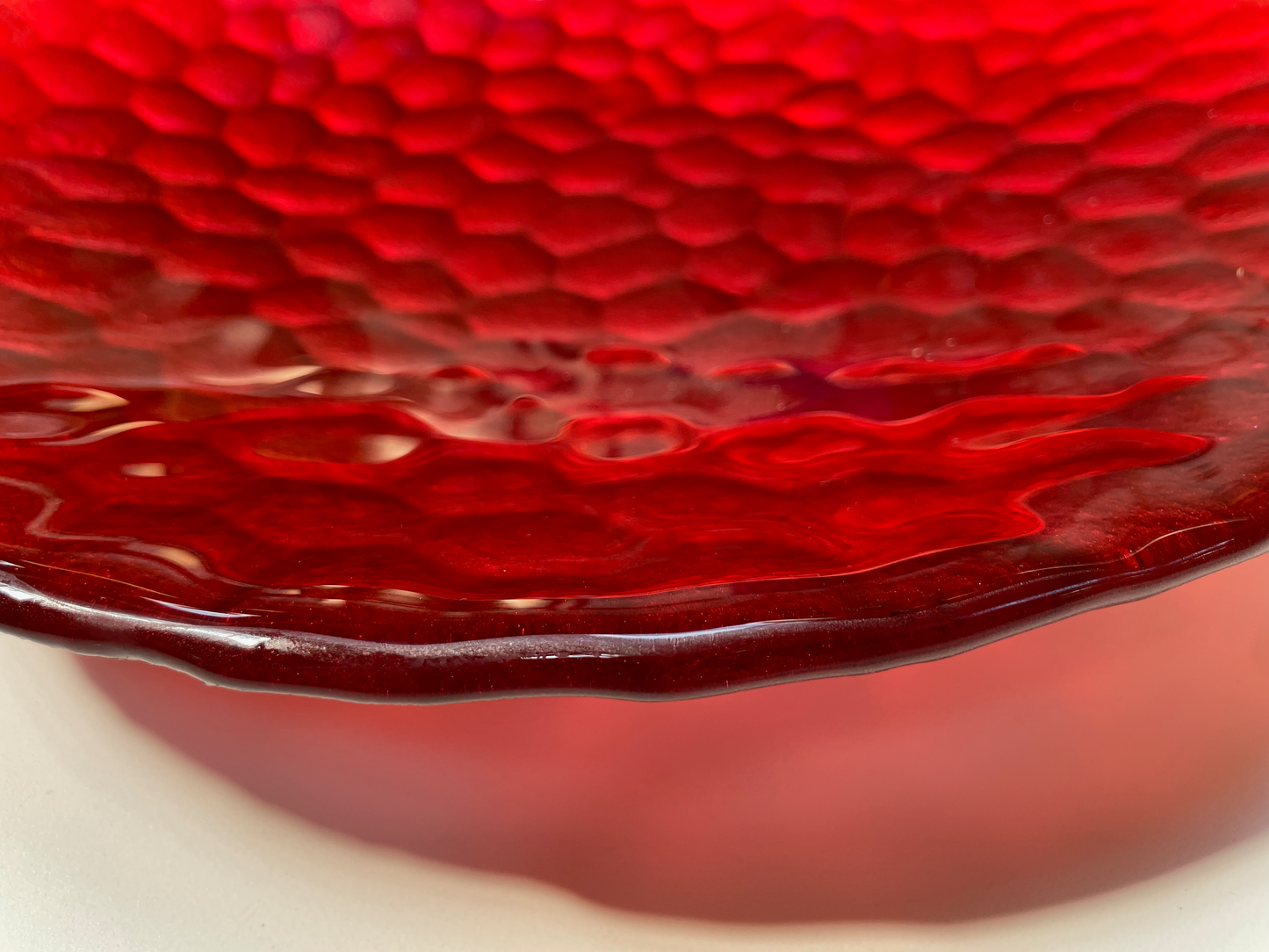 KRYT large bowl d40 cm structured metallic red
