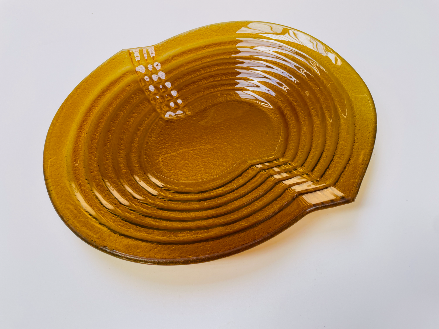 STAP design glass fruit bowl 32 x 30 cm honey gold color