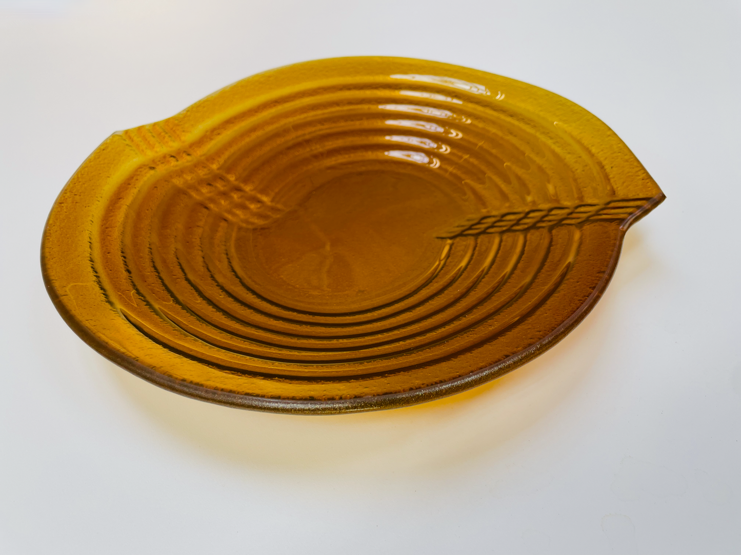 STAP design glass fruit bowl 32 x 30 cm honey gold color