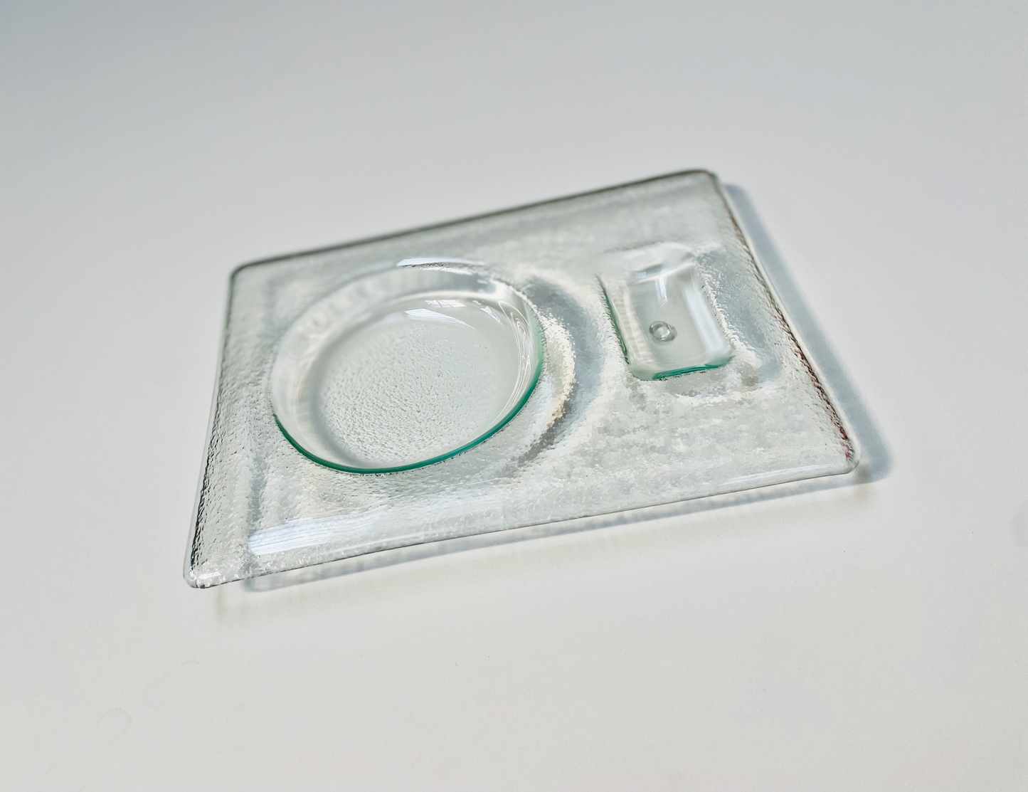 PROVINO bottle serving plate 21 x 12 cm clear glass