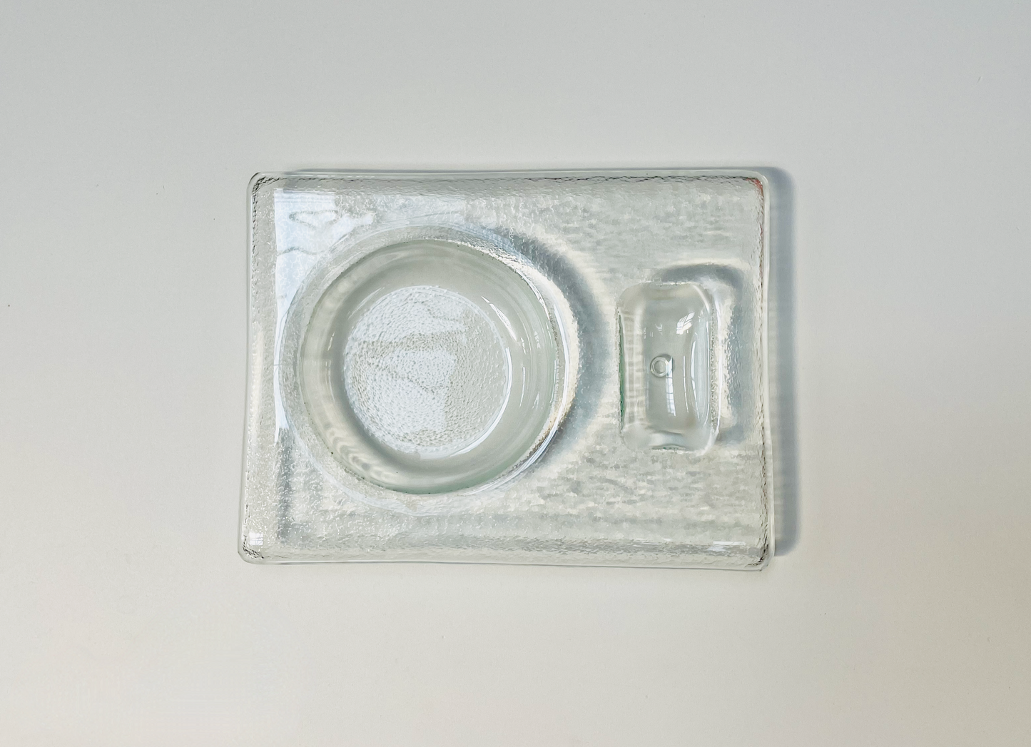 PROVINO bottle serving plate 21 x 12 cm clear glass