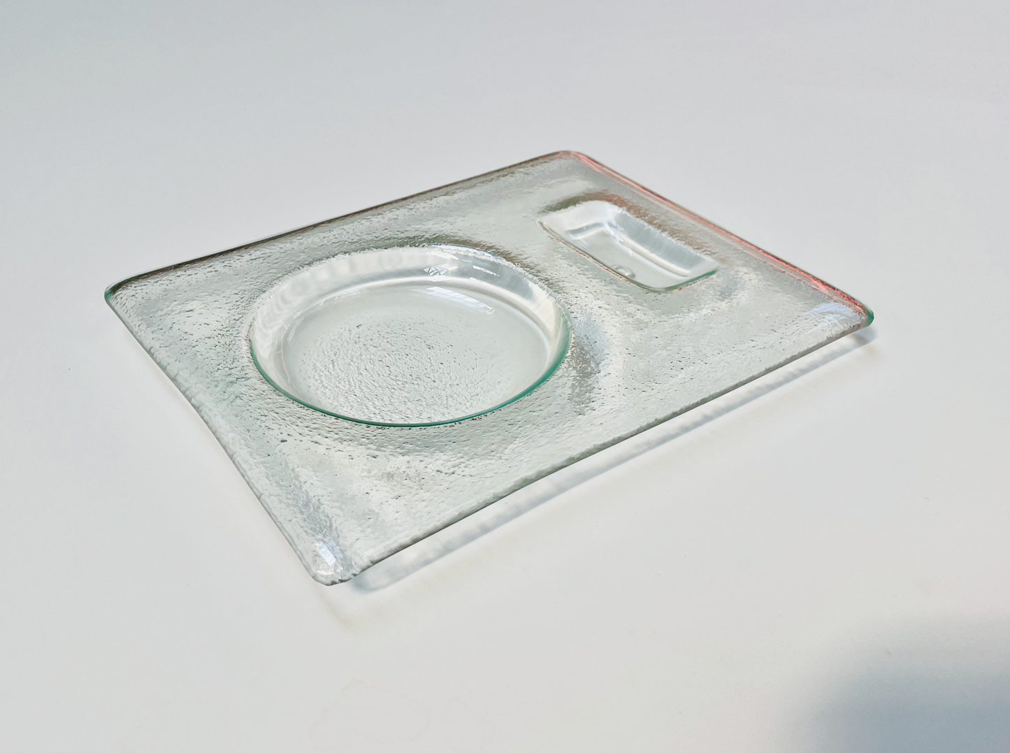 PROVINO bottle serving plate 21 x 12 cm clear glass