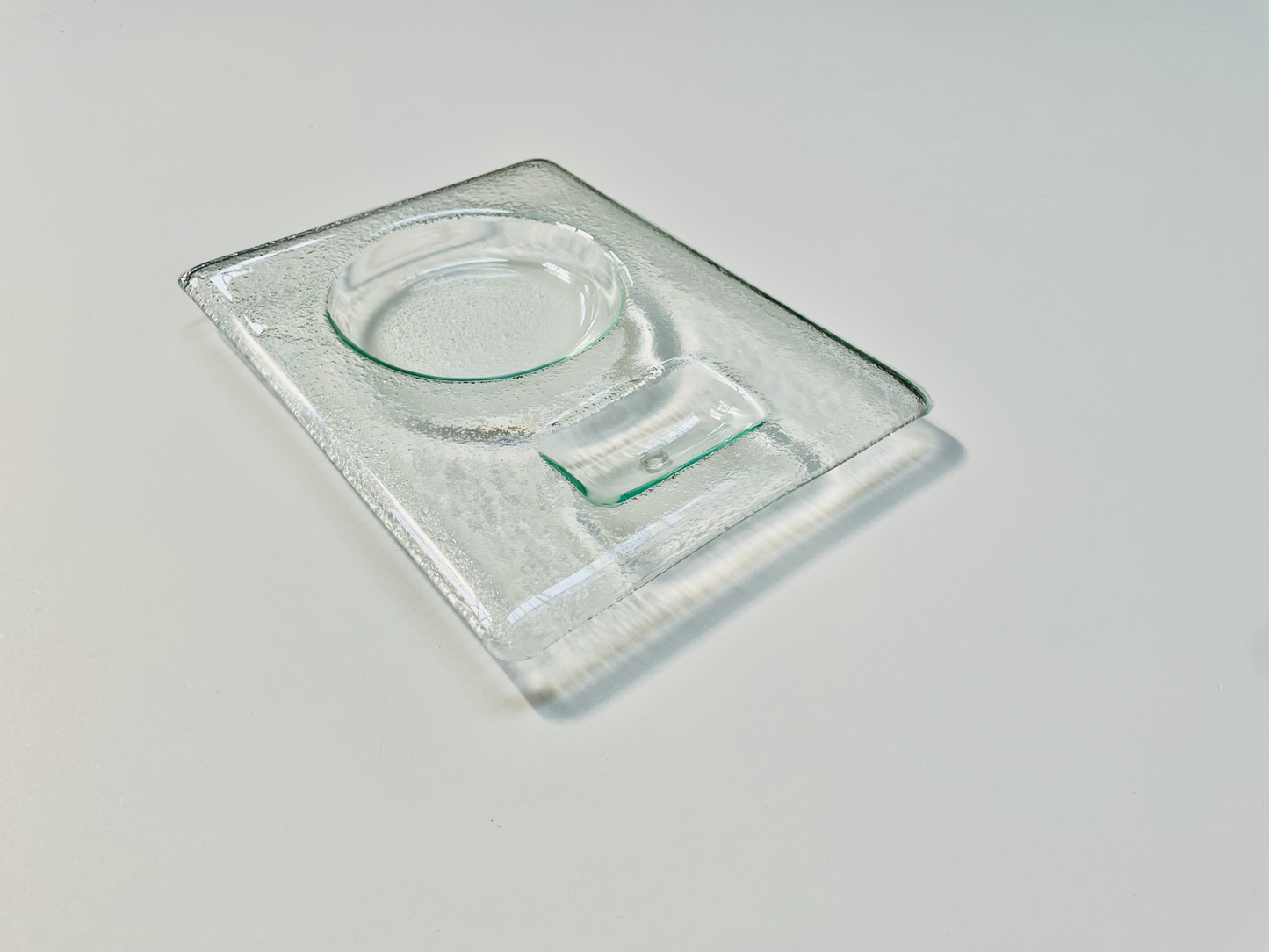 PROVINO bottle serving plate 21 x 12 cm clear glass