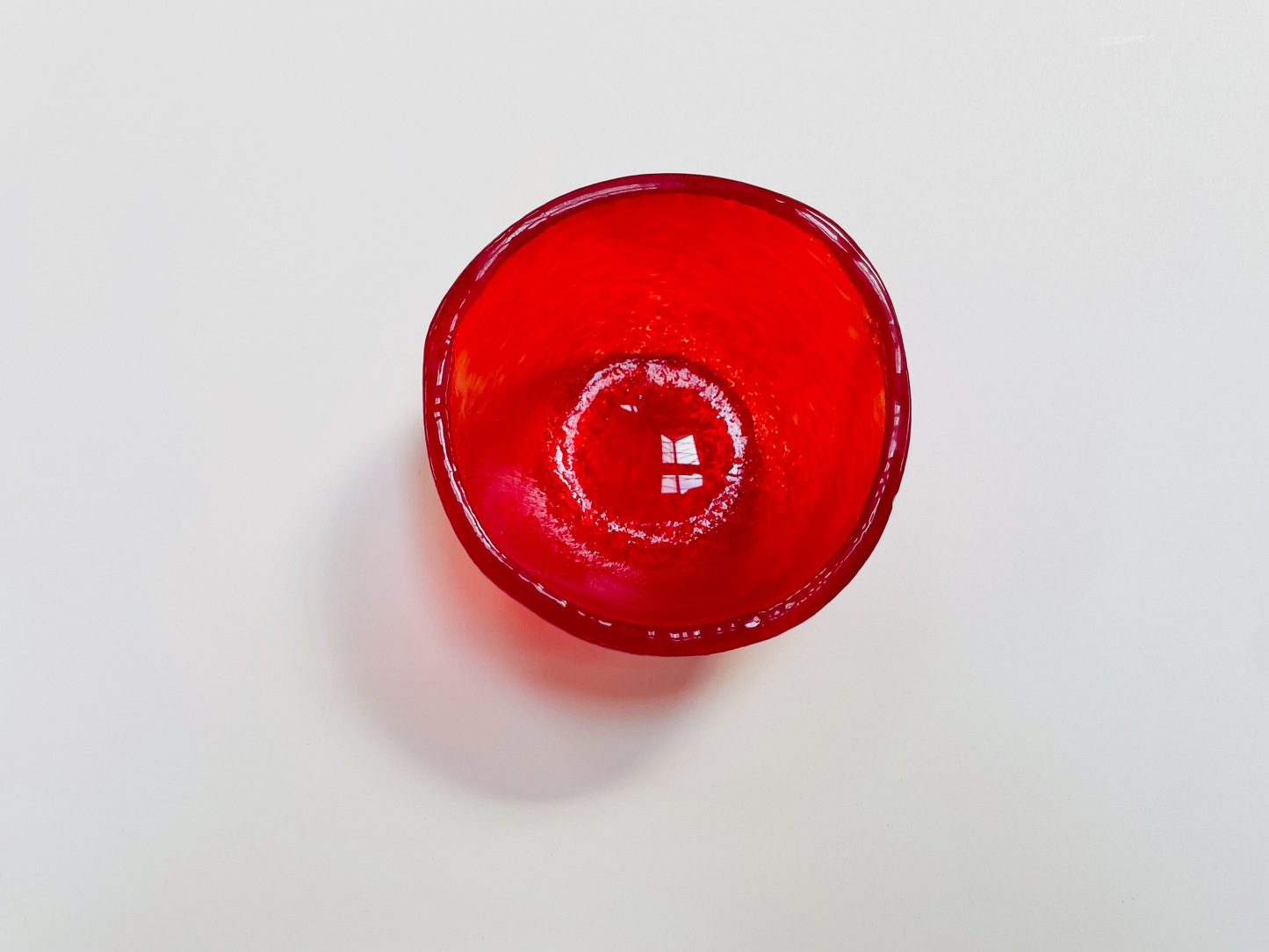 CUPOTEA small glass bowl d9 cm in black, grey and red