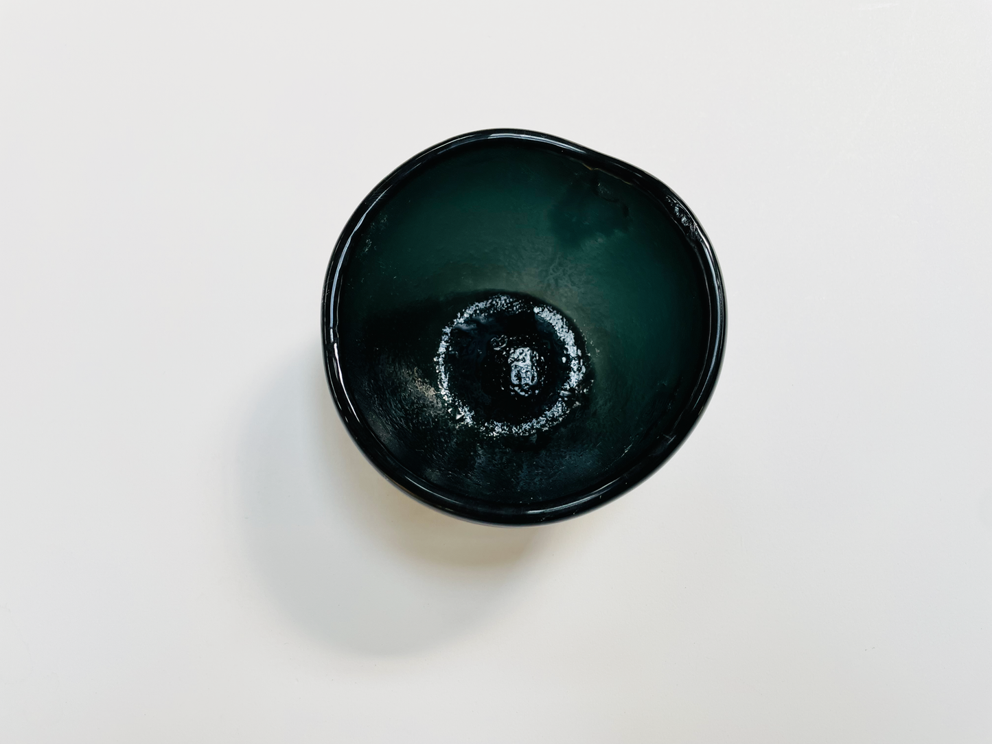 CUPOTEA small glass bowl d9 cm in black, grey and red