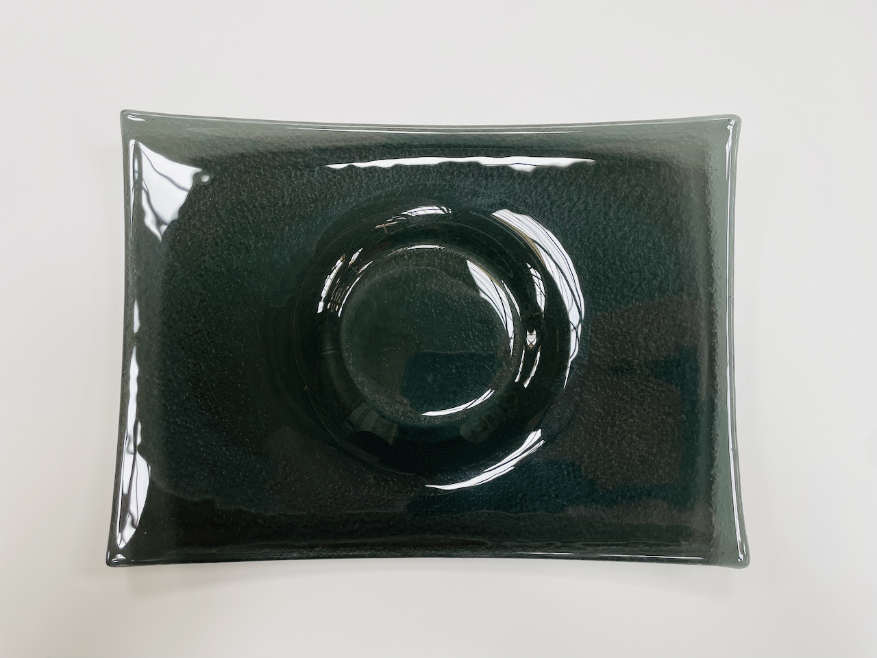 PROVINO camembert serving plate 30 x 22 cm black glass