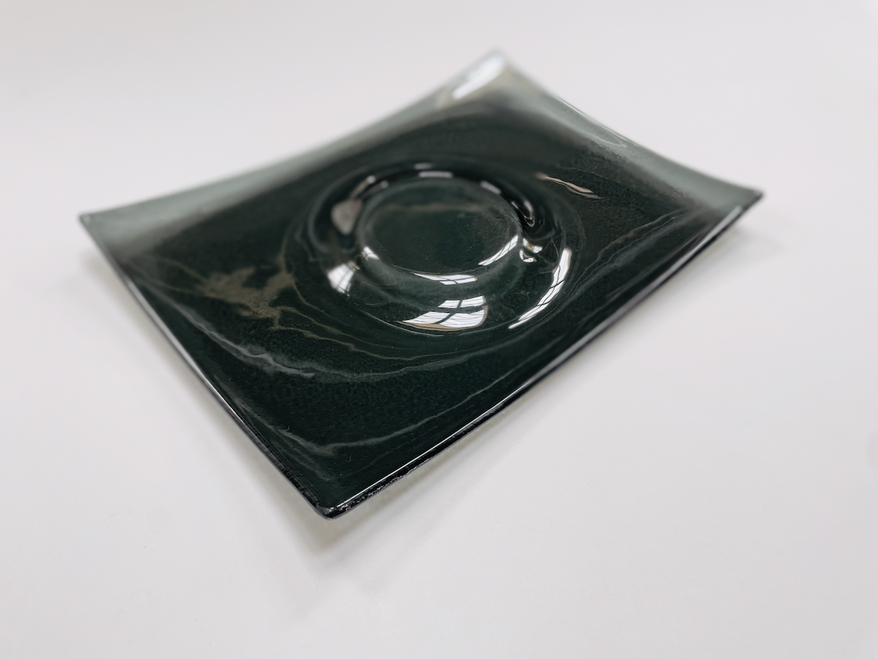PROVINO camembert serving plate 30 x 22 cm black glass