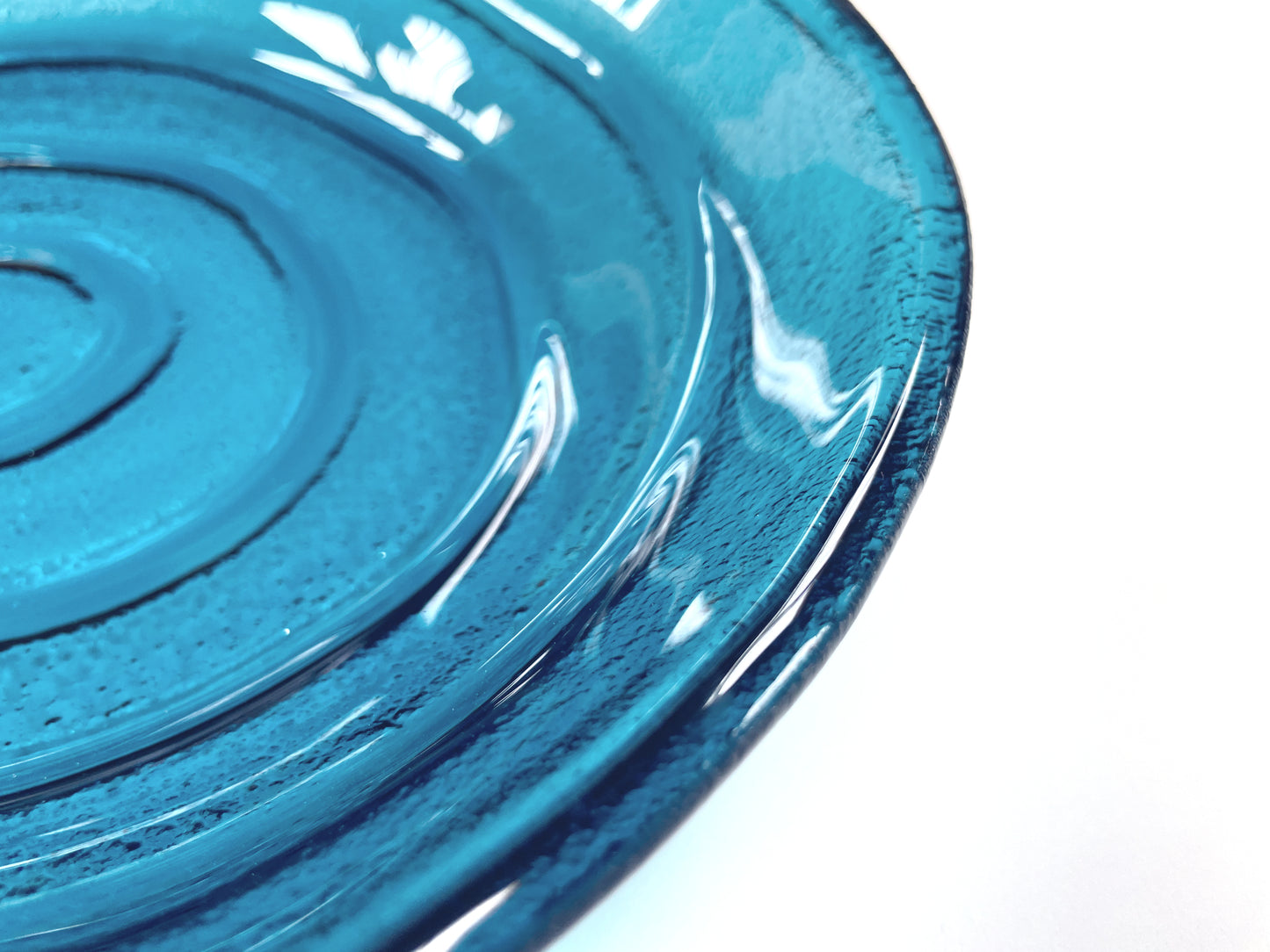 LAGO organic bowl d40 cm blue glass