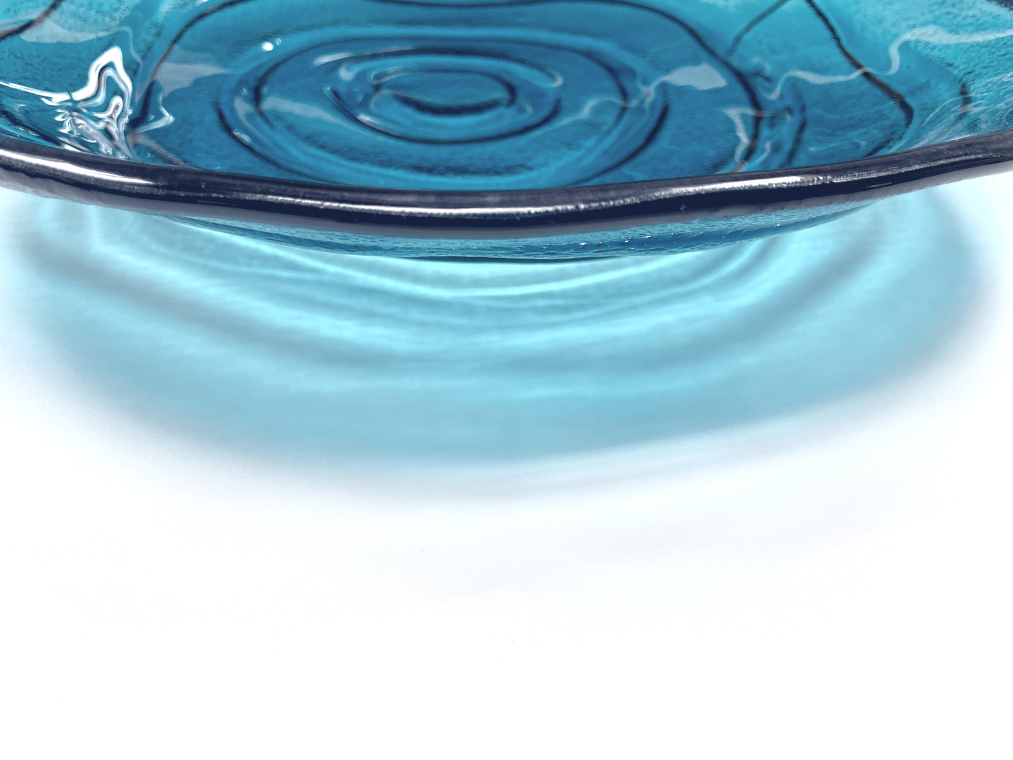 LAGO organic bowl d40 cm blue glass