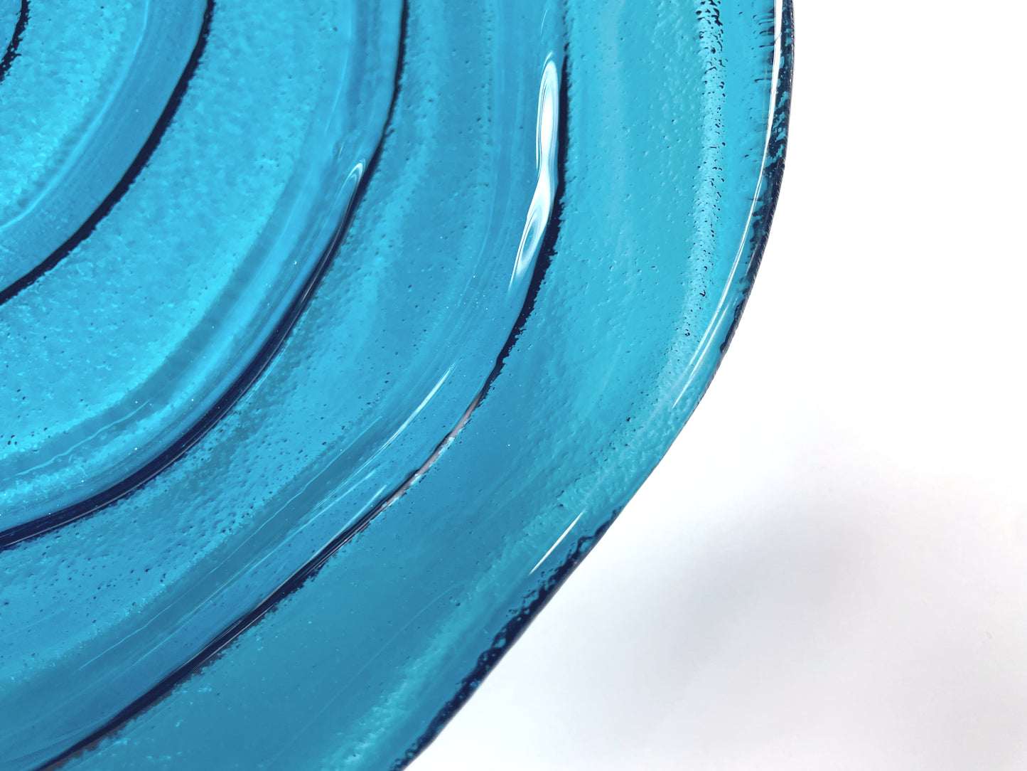 LAGO organic bowl d40 cm blue glass