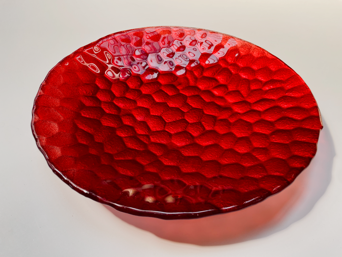 KRYT large bowl d40 cm structured metallic red