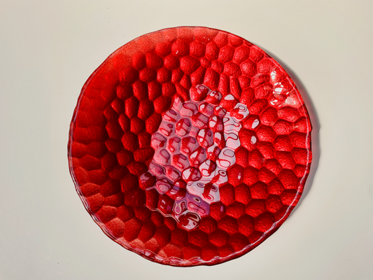 KRYT large bowl d40 cm structured metallic red