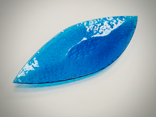 JAVA pointed oval bowl 49x20 cm blue decoration